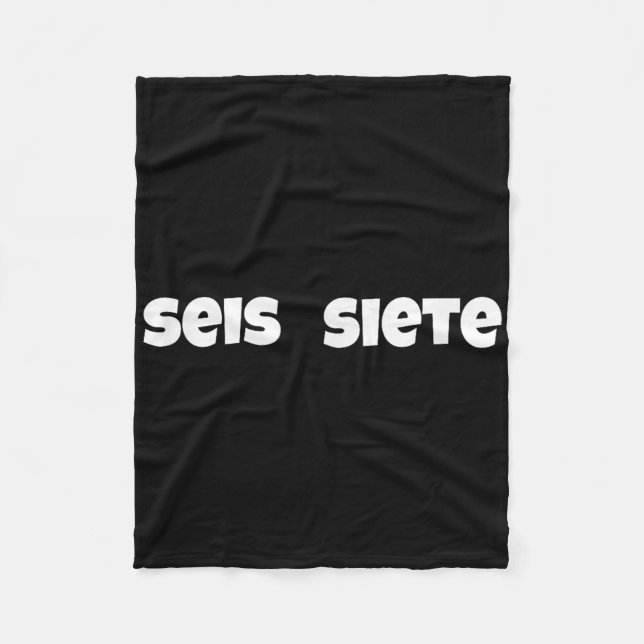 Cobertor De Velo Seis Sete 67 Seis Sete Meme Gíria Gen Alpha Espanh (Frente)