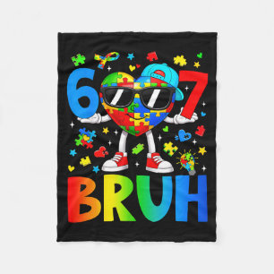 Cobertor De Velo Seis sete bruh 6 7 puzzle coração 67 consciência d
