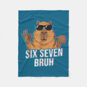 Cobertor De Velo Seis Sete Bruh Capivara 67 Meninos Adolescentes Cr