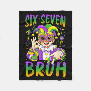 Cobertor De Velo Seis Sete Bruh Mardi Gras Leprechaun Chapéu de Bob