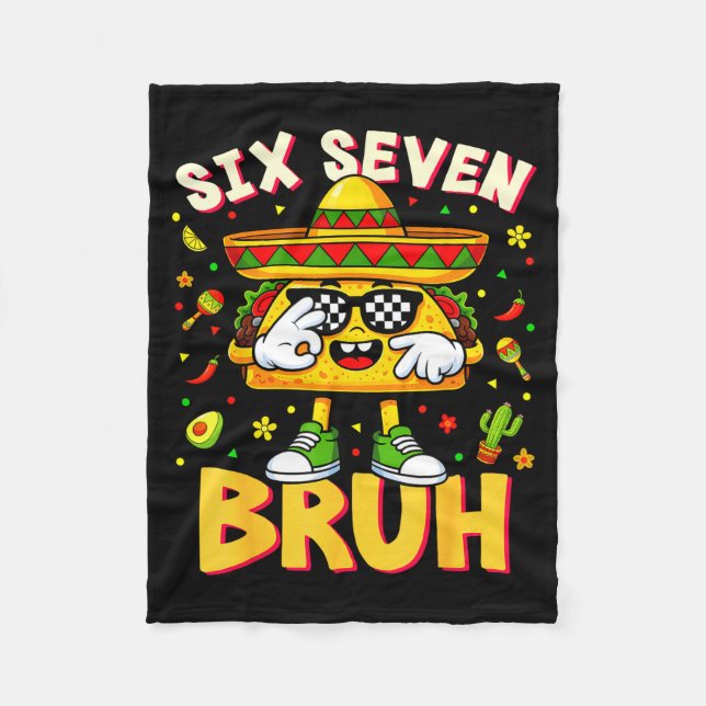 Cobertor De Velo Seis sete mano cinco de maio taco óculos de sol (Frente)