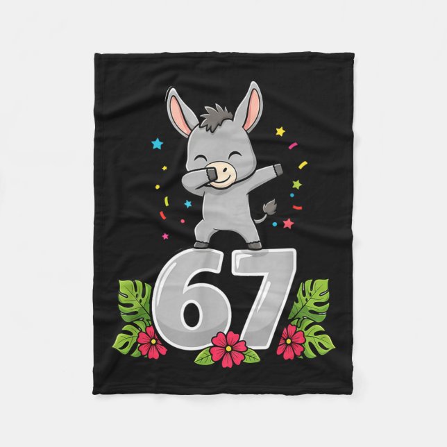 Cobertor De Velo Seis Sete Meme Dabbing Bebê 67 Engraçado Gen Z Aph (Frente)
