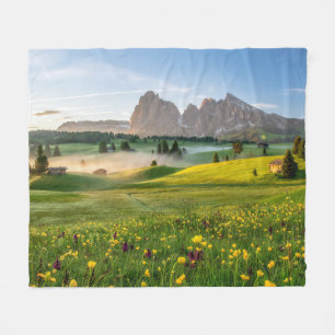 Cobertor De Velo Seiser Alm, cumes da dolomite, Italia
