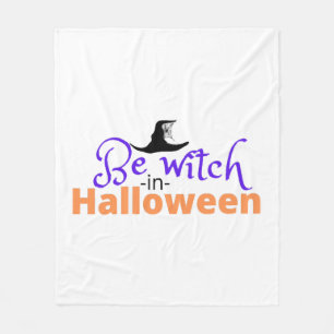 Cobertor De Velo Seja bruxa na camisa do Halloween para o Halloween