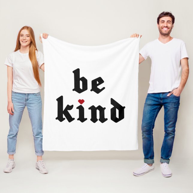 Cobertor De Velo Seja gentil - Mensagem Positiva Simples (In Situ)