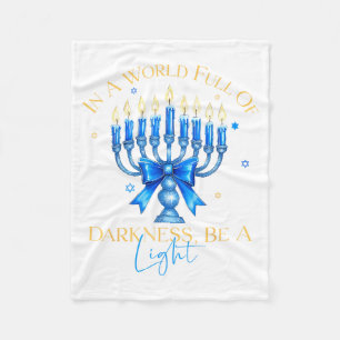 Cobertor De Velo Seja uma Luz Feliz Hanukkah Menorá Presente Judaic