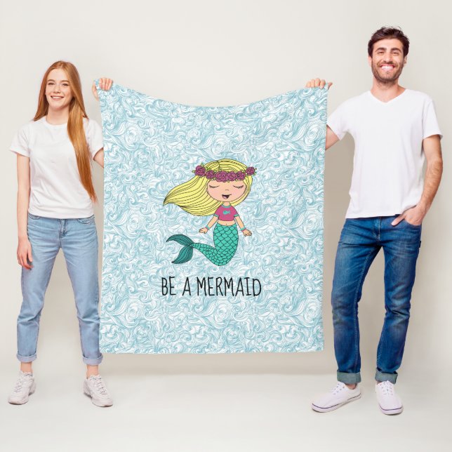 Cobertor De Velo Seja Uma Mermaid Fleece Blanket (In Situ)