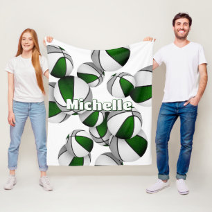 Cobertor De Velo seleção de basquetebol da cinza verde cores decor