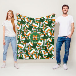 Cobertor De Velo seleção de laranja verde cores decor de voleibol f
