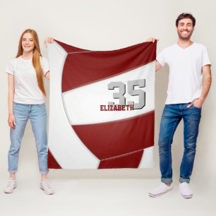 Cobertor De Velo seleção de vôlei branco de maroon cores decor de s