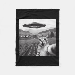 Cobertor De Velo Selfie De Gato Com Alienígena Ufo Gifes Engraçados