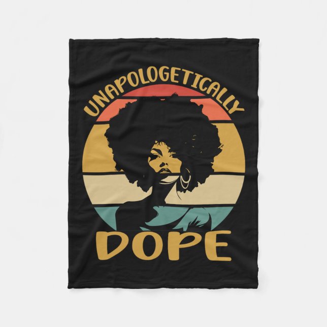 Cobertor De Velo Sem desculpas Mês da História Negra Afro-Americano (Frente)