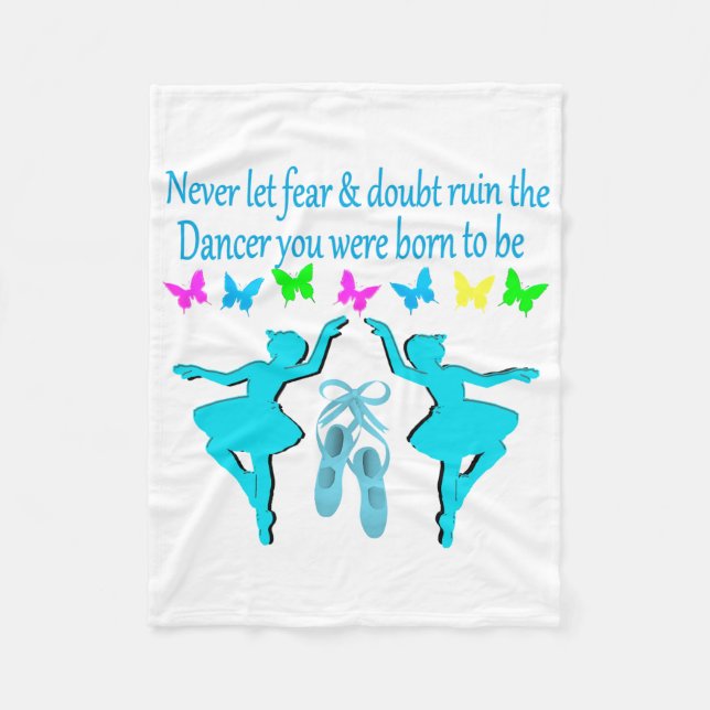 COBERTOR DE VELO SEM MEDO APENAS DE FÉ BALLERINA (Frente)