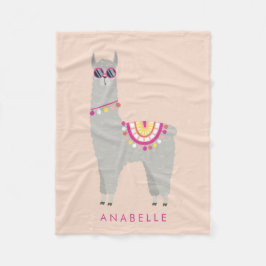 Cobertor De Velo Sem problemas - Llama - Crianças personalizadas