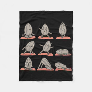 Cobertor De Velo Semente de Girassol Fazendo Yoga Vegana Kawaii Zen