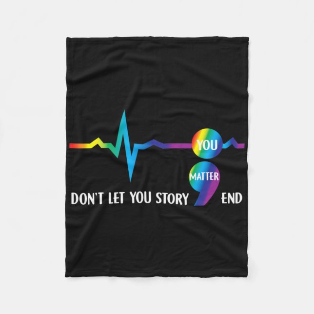 Cobertor De Velo Semicolon Mental Health Awareness Suicide Preventi (Frente)