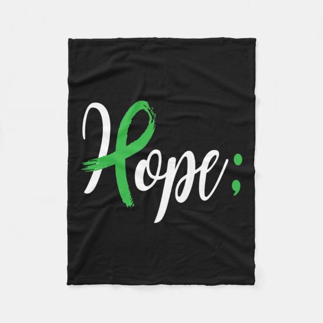 Cobertor De Velo Semicolon Mental Health Awarness Money Support Em (Frente)