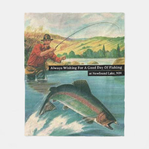 Cobertor De Velo Sempre desejando um bom dia de pesca personalizar