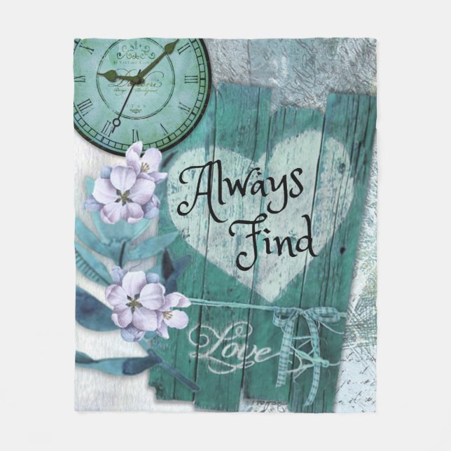 Cobertor De Velo Sempre Encontrar Amor (Frente)