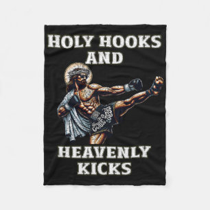 Cobertor De Velo Senhor Jesus Muay Thai engraçado Boxe Tailandês Ki