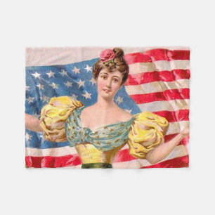 Cobertor De Velo Senhora de Bandeira Americana Patriótica