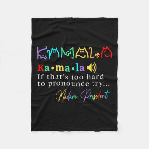 Cobertor De Velo Senhora Presidente Pro Kamala Harris Colorful Cat 