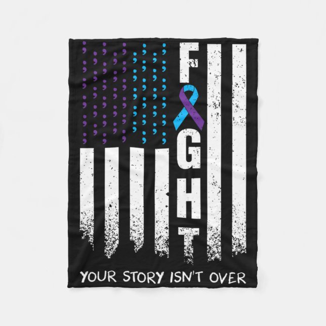 Cobertor De Velo Sensibilização A Luta Contra O Suicídio Fúria Amer (Frente)