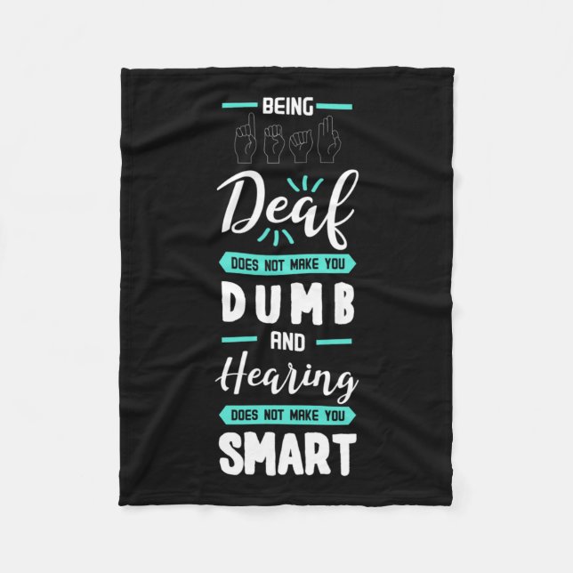 Cobertor De Velo Sensibilização Asl Linguagem de Sinais Americanos  (Frente)