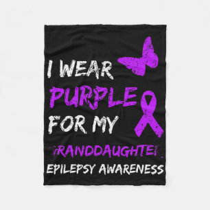 Cobertor De Velo Sensibilização Epilepsia Eu Visto Roxo Para Meu Av