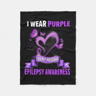 Cobertor De Velo Sensibilização Epilepsia Eu Visto Roxo Para Meu Ma