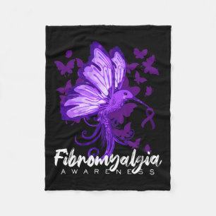 Cobertor De Velo Sensibilização Hummingbird Segurando Fita Roxa