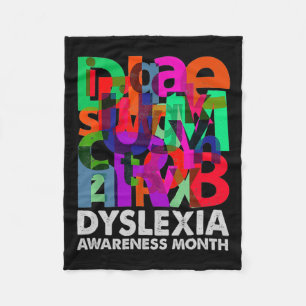 Cobertor De Velo Sensibilização Mês Figurino Dislexia Menino