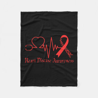 Cobertor De Velo Sensibilização Para A Doença Cardíaca Envermelhada