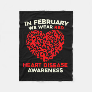 Cobertor De Velo Sensibilização Para A Doença Cardíaca Envermelhada