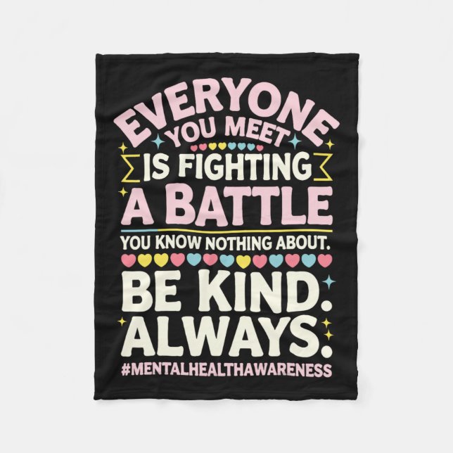 Cobertor De Velo Sensibilização para a Doença Mental Depressão Pe (Frente)