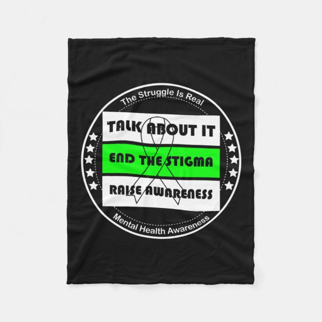 Cobertor De Velo Sensibilização para a saúde mental Sensibilização (Frente)