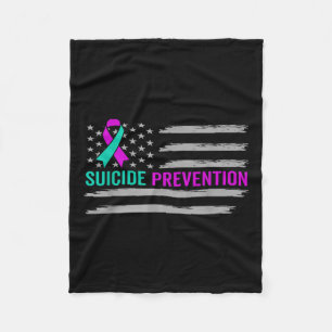 Cobertor De Velo Sensibilização para o suicídio Usa Bandeira Americ