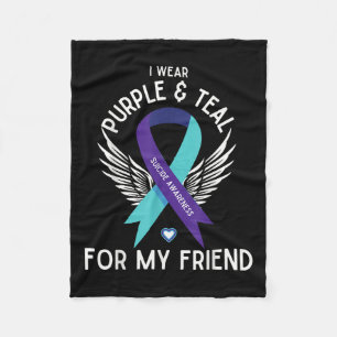 Cobertor De Velo Sensibilização Suicida Eu Visto Teal E Purple Para