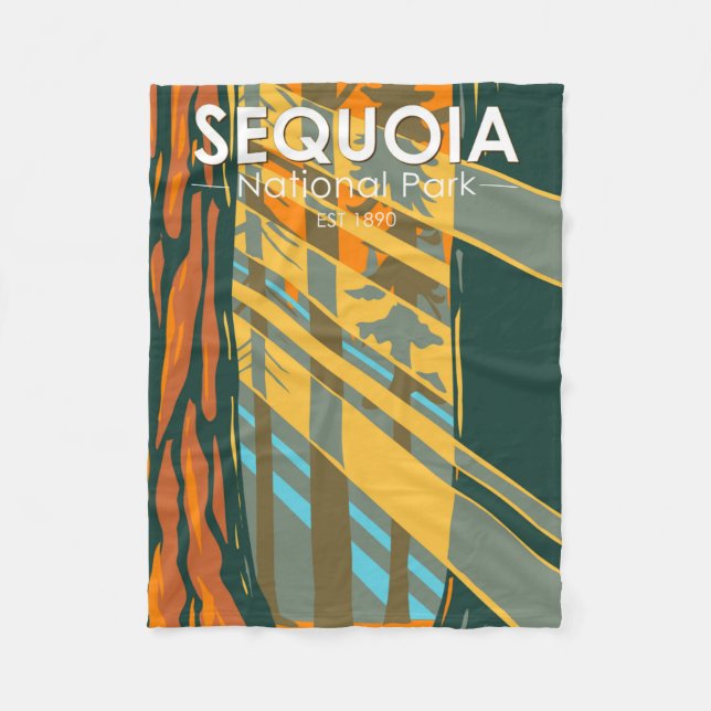 Cobertor De Velo Sequoia National Park Giant Sequoia Trees (Frente)