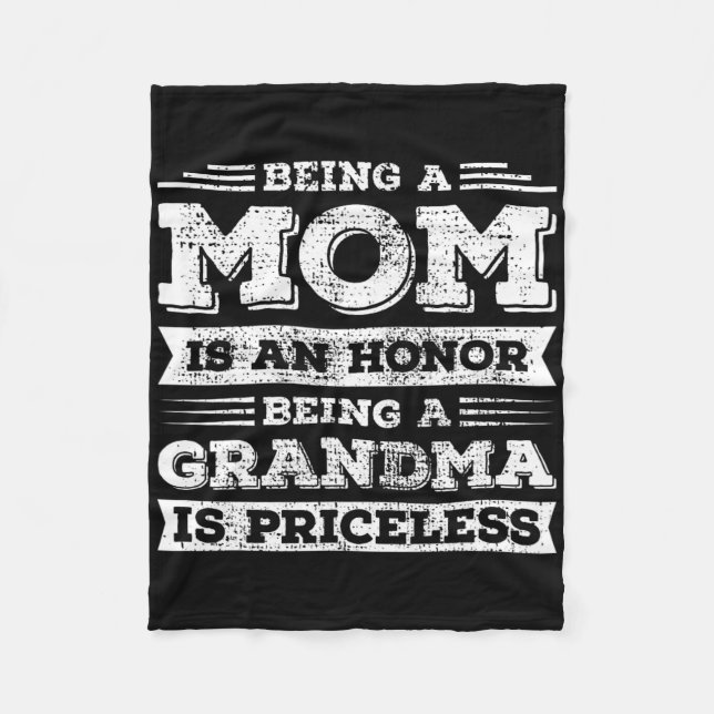 Cobertor De Velo Ser Mãe É Uma Honra Ser Vovó Não Tem Preço (Frente)