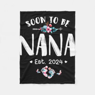Cobertor De Velo Ser Nana 2024 Dia das Mães Primeira Vez Mãe Grávid