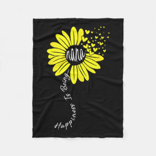 Cobertor De Velo Ser Nana é Feliz Dia das Mães Girassol Família