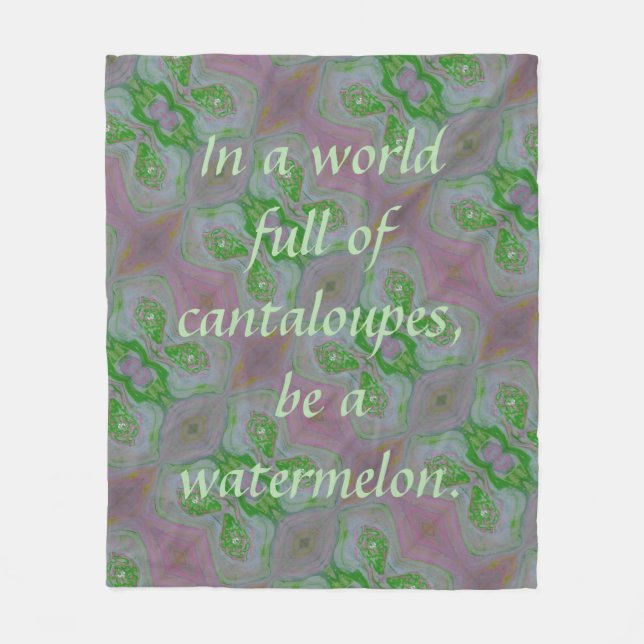 Cobertor De Velo Ser um Fleece de Melancia (Frente)