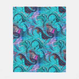 Cobertor De Velo Sereia Abstrato mosaica colorida ou escalas de dra