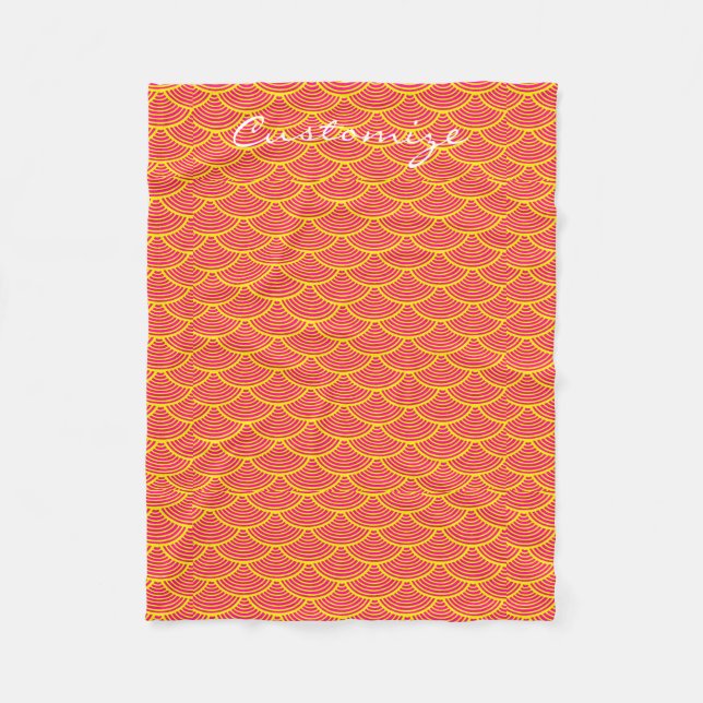 Cobertor De Velo sereia dimensiona Thunder_Cove vermelho/laranja (Frente)