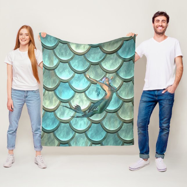 Cobertor De Velo Sereia Em Escalas De Cauda De Sereia (In Situ)