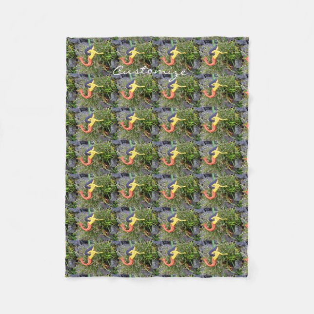 Cobertor De Velo sereias de cauda vermelha (Frente)