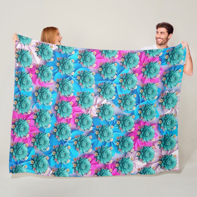 Cobertor De Velo "Serene Blue Blooms" (In Situ)