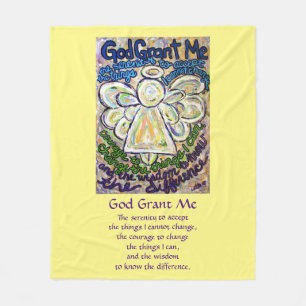 Cobertor De Velo Serenity Prayer Poem Angel Fleece Personalizado