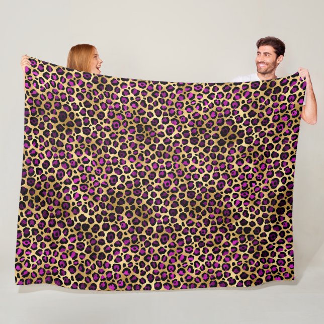 Cobertor De Velo Série de Design Leopardo Roxo e Dourado 4 (In Situ)